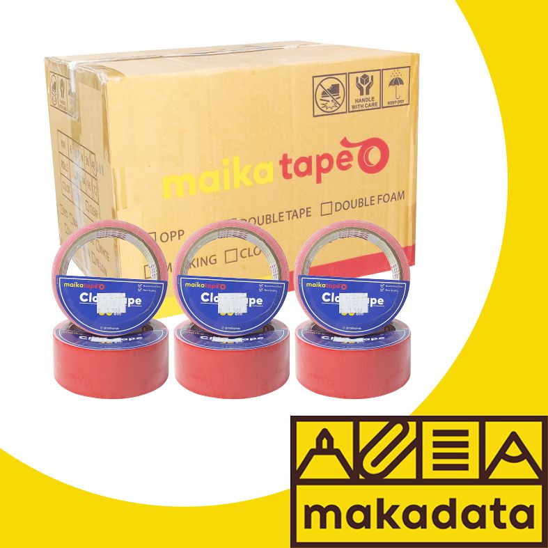 

LAKBAN LINEN / CLOTH TAPE MERAH MAIKATAPE 36MM (1BOX) MURAH