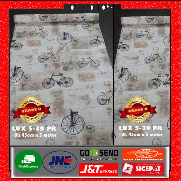 1 Roll 1 Kg/ Wallpaper Stiker Dinding 10 Meter x 45Cm / Bahan PVC Anti Air Solusi Dekorasi