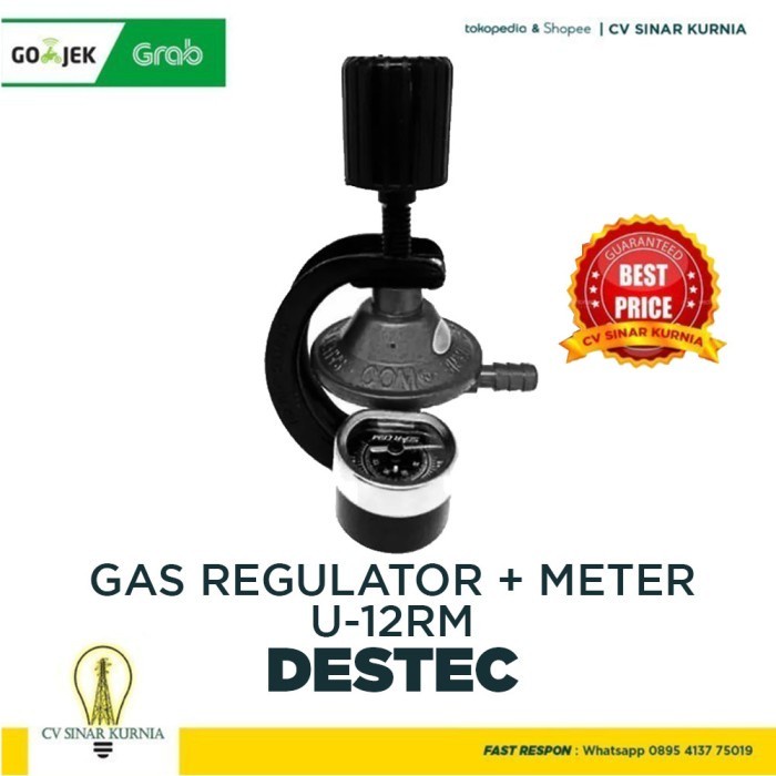 DESTEC Gas Regulator U-12RM ( Pakai Meter ) DAN ( Tanpa Meter ) SNI GROSIR asli promo