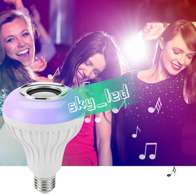 DISCO SPEAKER  DENGAN LAMPU LED RGBW E27 12W