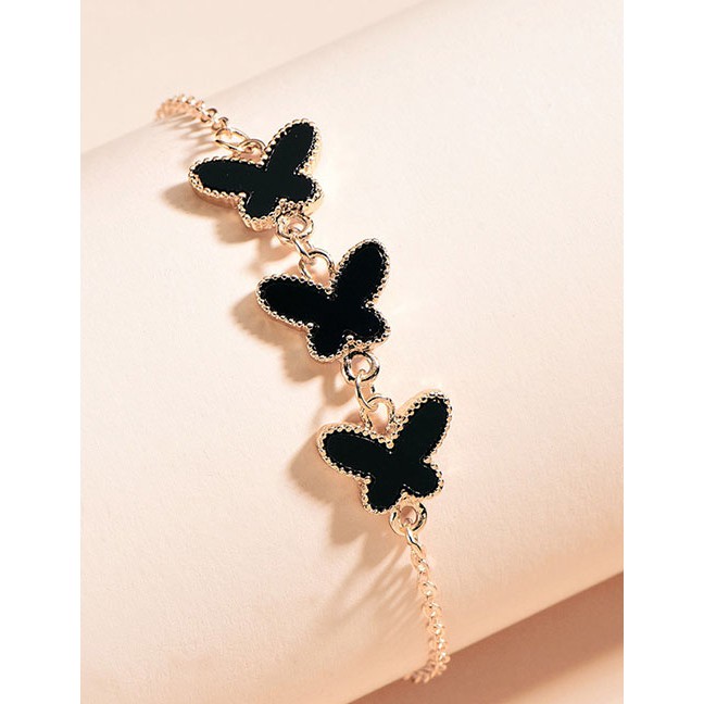 LRC Gelang Tangan Fashion Lake Butterfly Resin Alloy Adjustable K3194X