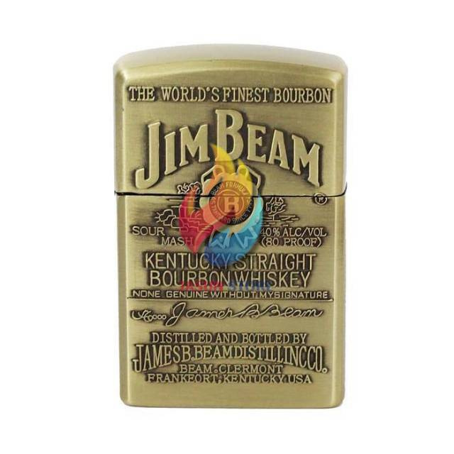 KOREK ZIPPO GAS API LAS MOTIF JIMBEAM DAN JACKDANIELS