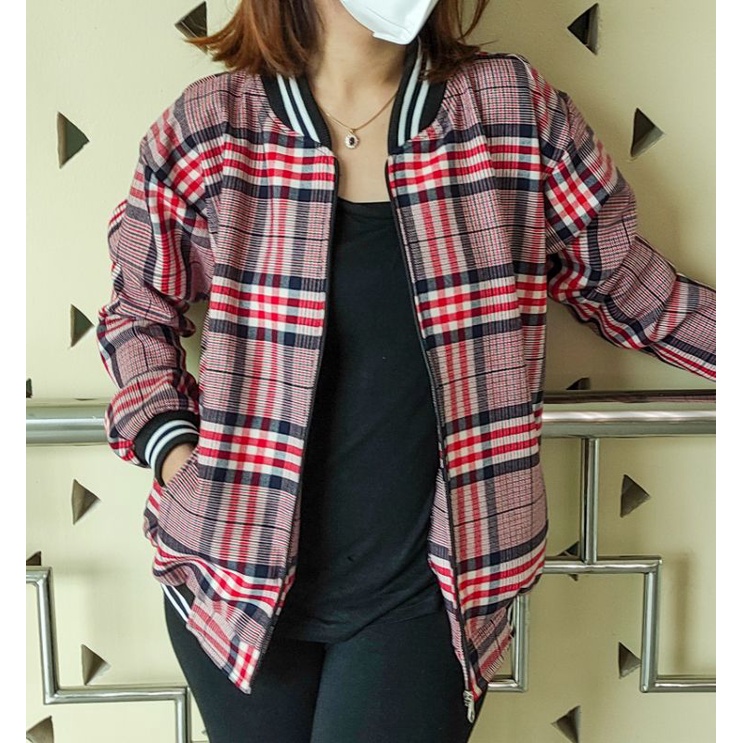 Veana - Jaket Bomber Wanita Motif