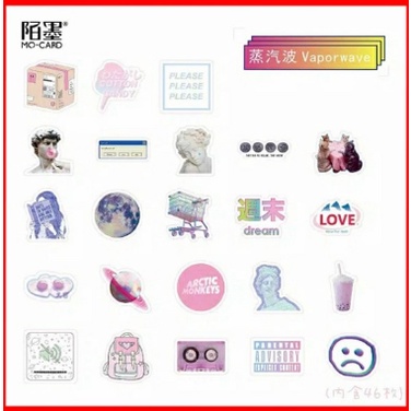 

Scrapbook diary planner sticker 45 pcs decoration galaxy colour warna