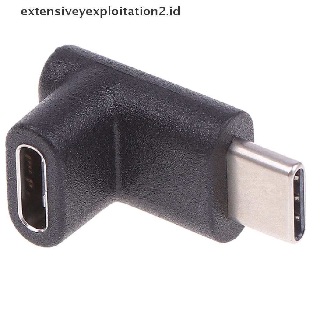 Id Adaptor Konverter USB 3.1 Tipe C Male Ke Female Sudut Kanan 90 Derajat