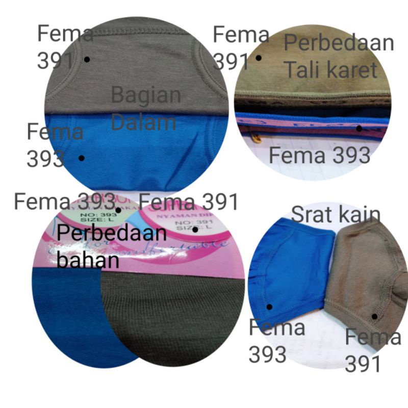 CELANA DALAM TALI PINGGANG FEMA POLOS BAHAN KATUN SPANDEX