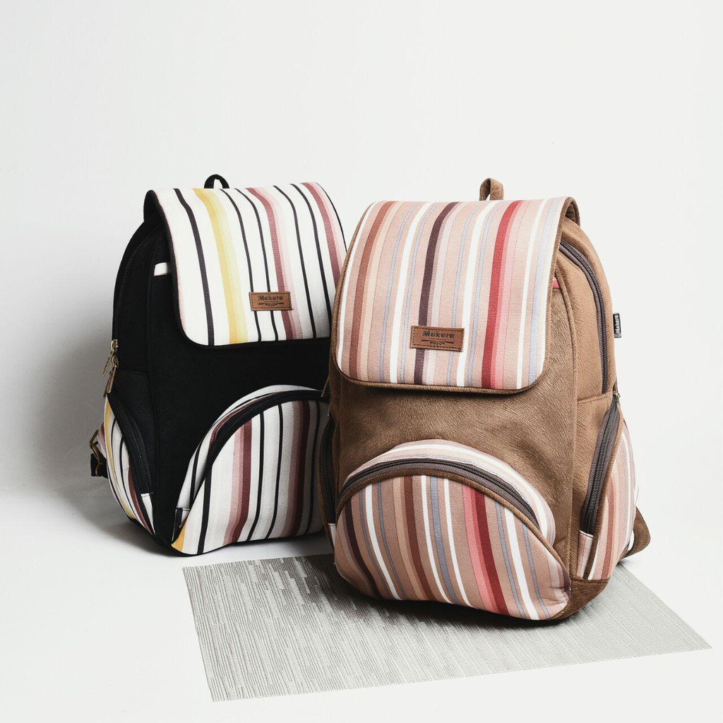 Tas Ransel Wanita Makara Carry Bag Tas Backpack Multifungsi + Free RainCover