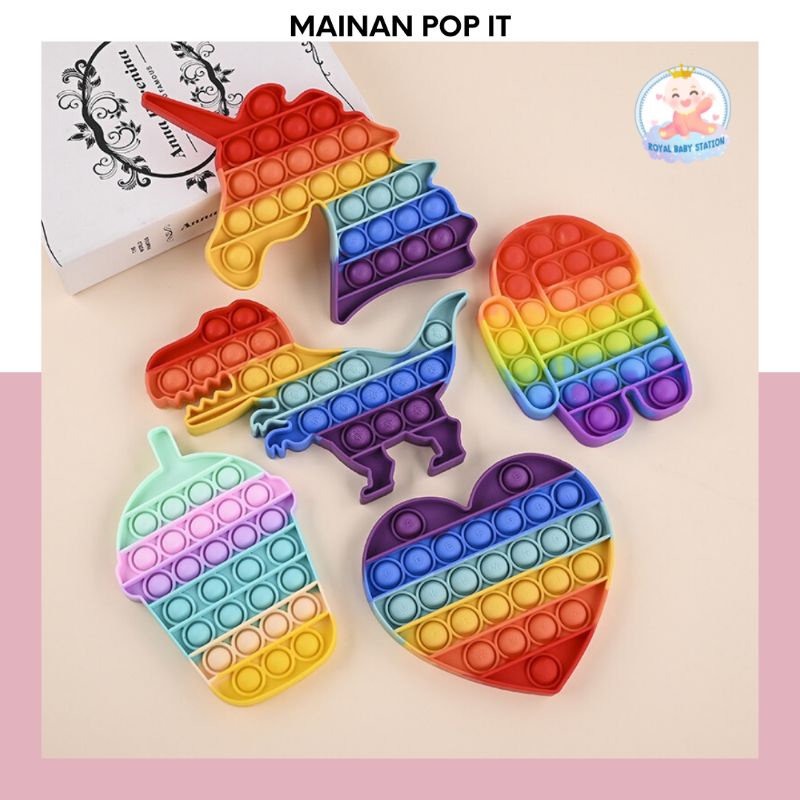 Mainan Pop It Karakter Edukasi Anak Murah Lucu