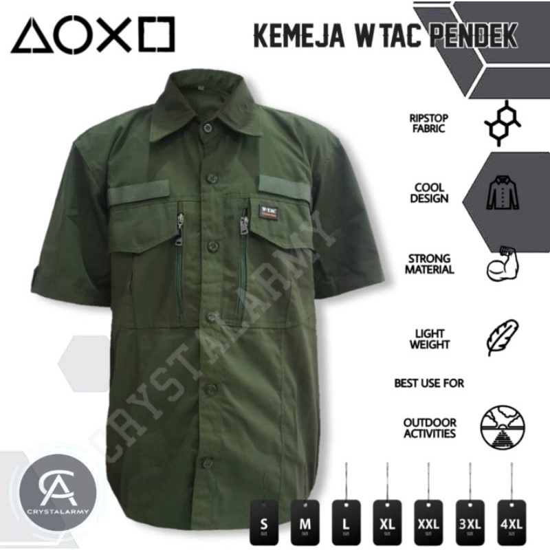 Kemeja Tactical W-TAC Tangan pendek BIG SIZE