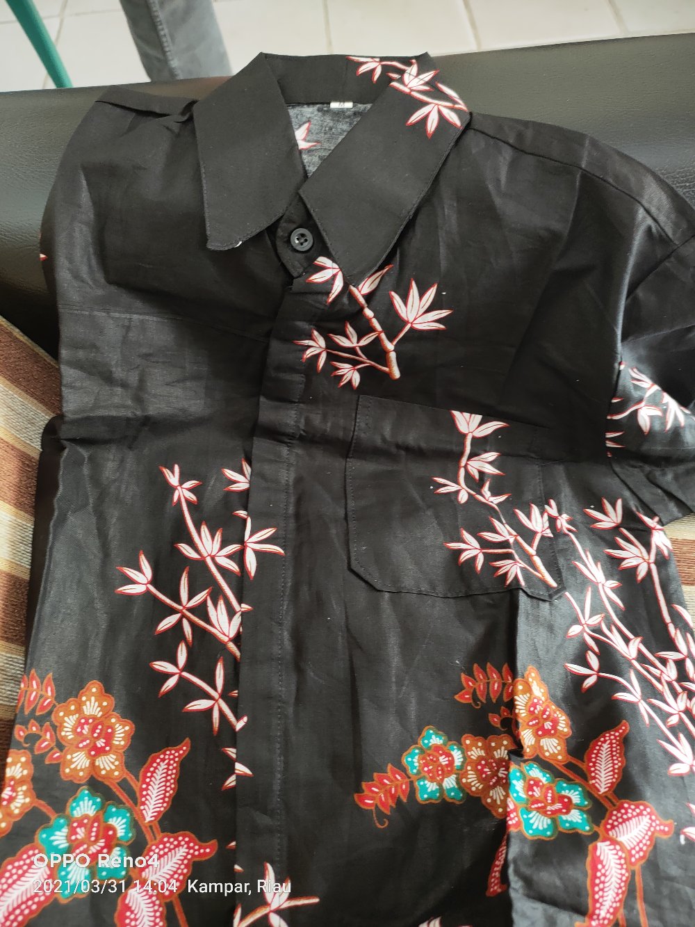 Bswart Batik Hrb026 Kenongo Hem Pendek Padi Pekalongan M L Xl Batik