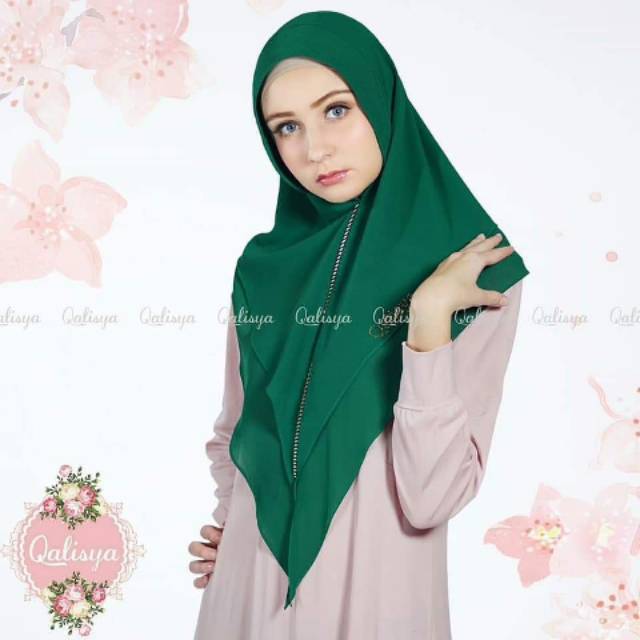 Khimar Shanika M by Qalisya Kerudung Instant Jumbo Kerudung Syar'i