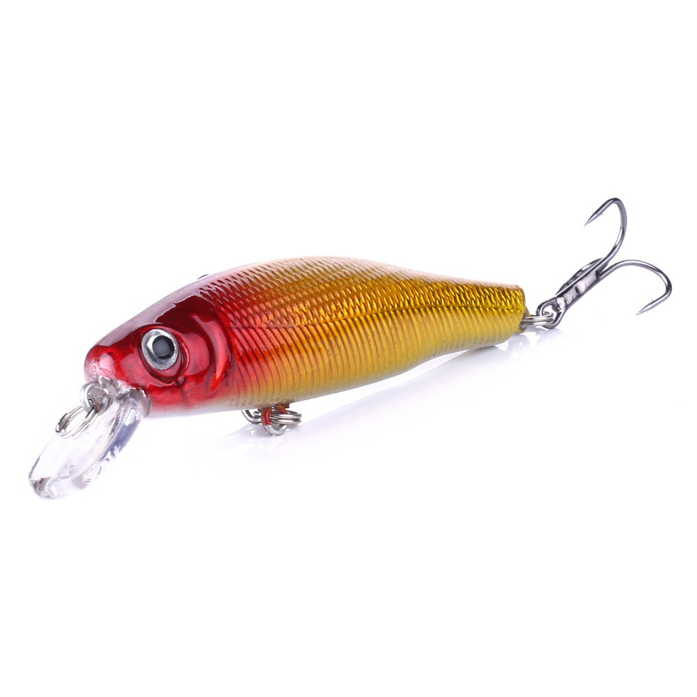 HENGJIA 6pcs/Lot Umpan Pancing Mini Fishing Lures 8.5cm/8.9g Floating Minnow Hard Bait Treble Hooks Ikan Fishing Tackle