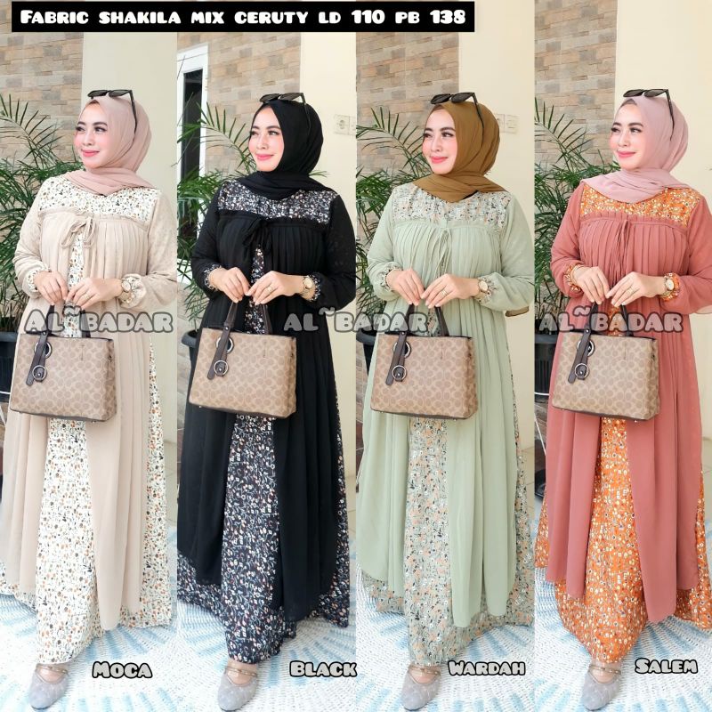 gamis ceruty terbaru/ gamis rompi terbaru//dress muslim