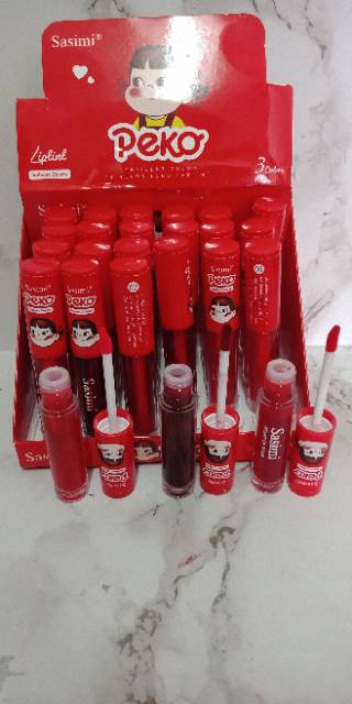 LIPTINT SASIMI RED CARTOON 24JAM  3WARNA PERBOX ISI 24PCS  NO.S-745