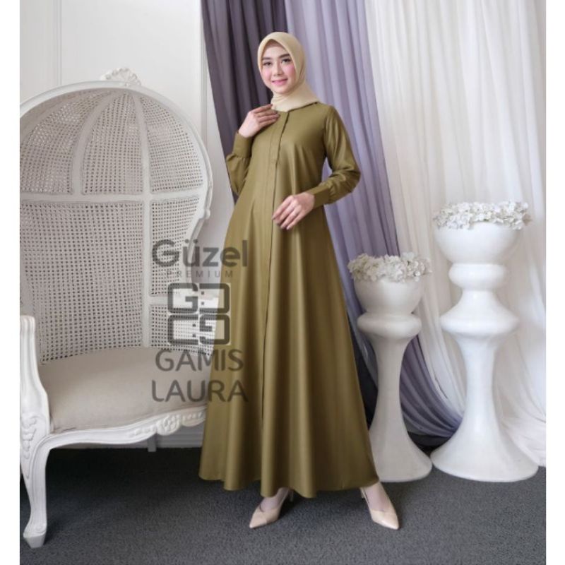 Gamis Laura - Gamis Guzel Original - Gamis polos - Gamis Cantik