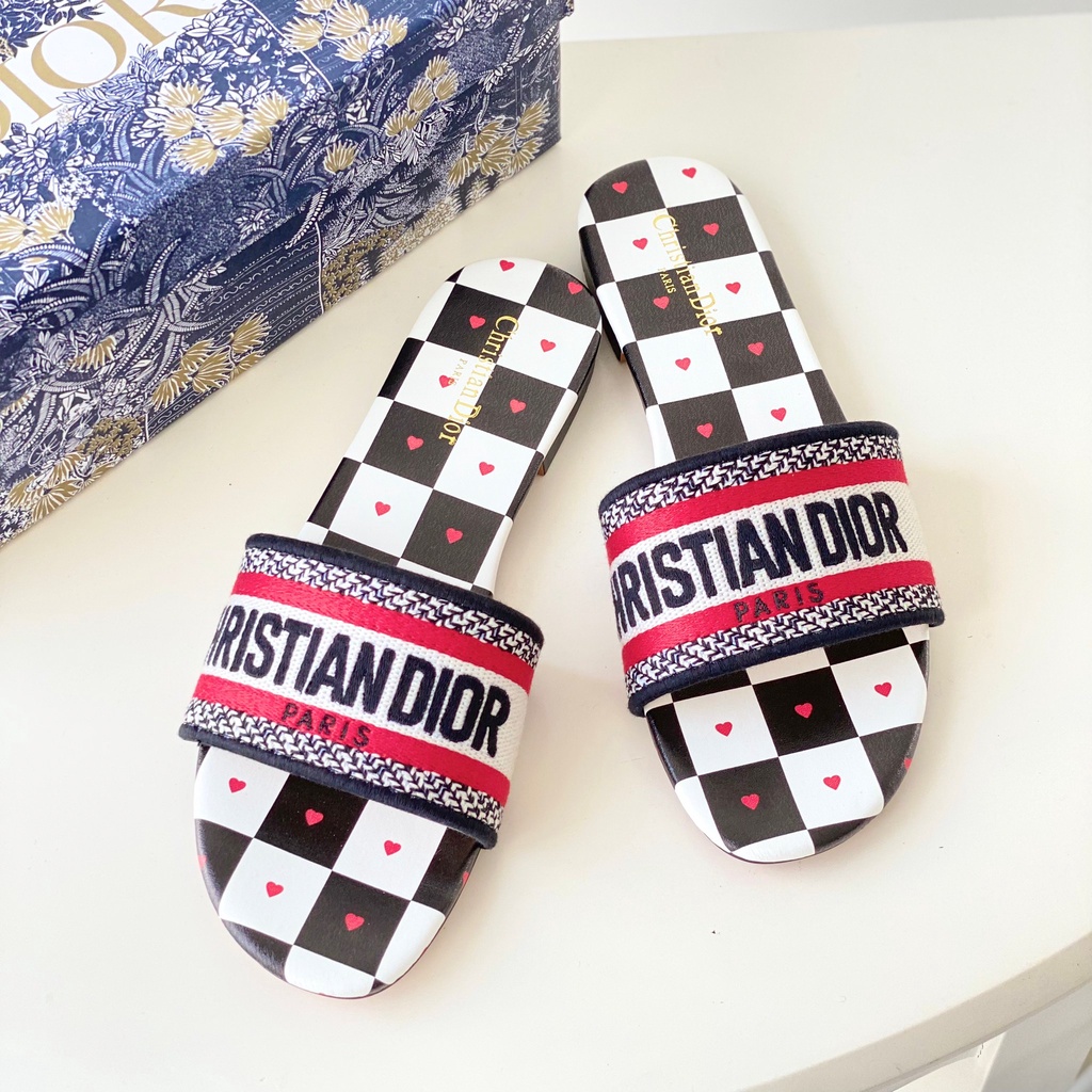 Sandal wanita sandal flat dior DR 017