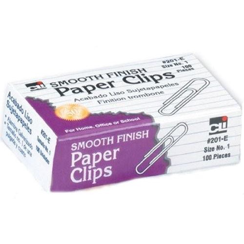 

Klip | Charles Leonard Clips - Paper - #1 Gem -10 Boxes Of 100 Clips (201-E)