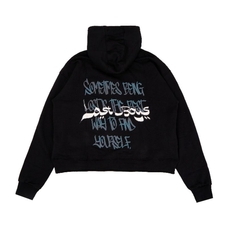 JAKET HOODIE NOT BODYY DELICIOUSS LOST BOYS BLACK PREMIUM