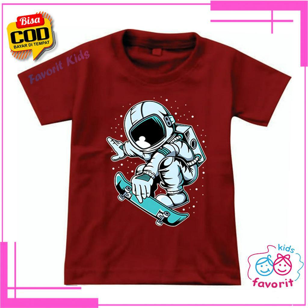 KAOS ANAK COWOK LENGAN PENDEK GAMBAR ASTRONAUT