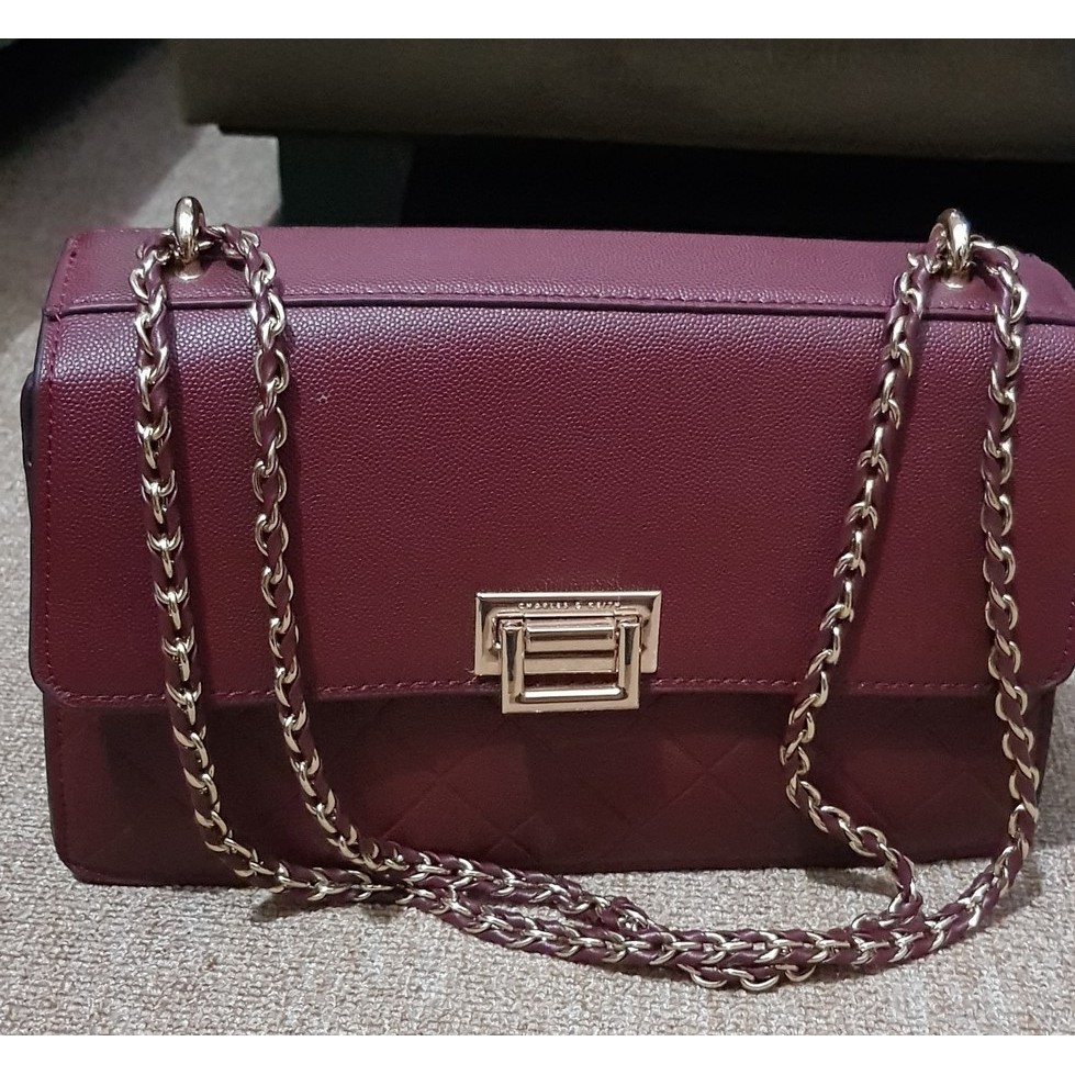 Tas Charles&Keith maroon