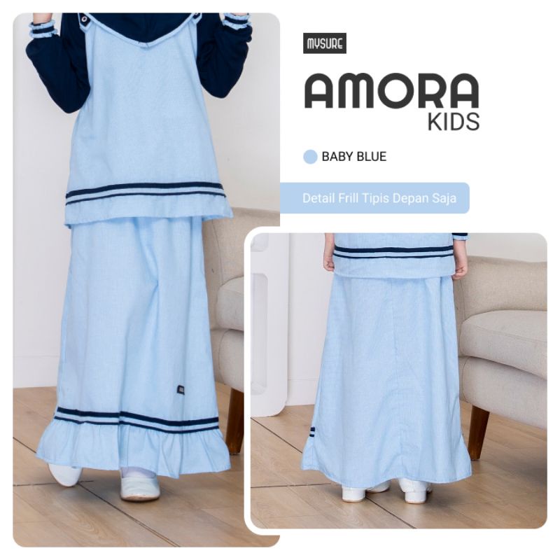 BAJU ROK MUSLIM ANAK © AMORA DRESS KIDS SET MYSURE