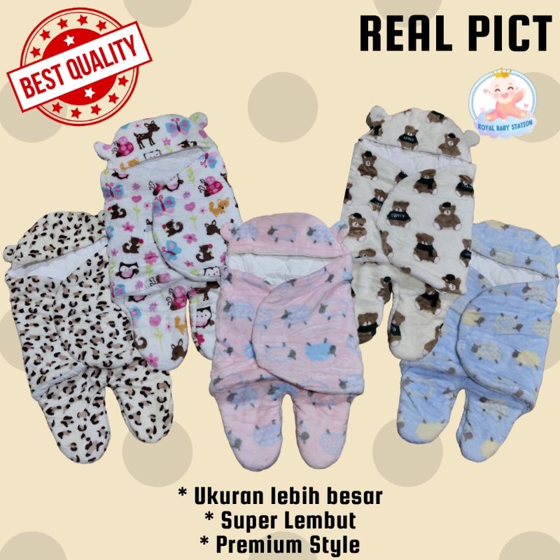 Premium Selimut Bedong Bayi Super Lembut Tebal Jumbo Karakter