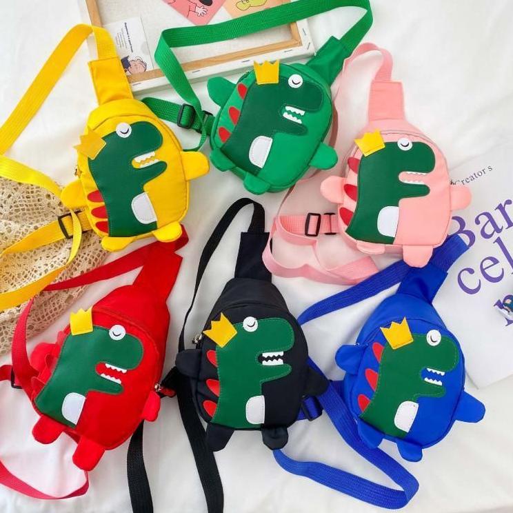 テ Tas Anak Dinosaurus / tas selempang / sling bag anak cewek-cowok ░