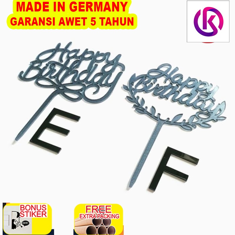 

Murah Cake Topper - Happy Birthday - DARK TEAL - Dekorasi Kue Ulang tahun