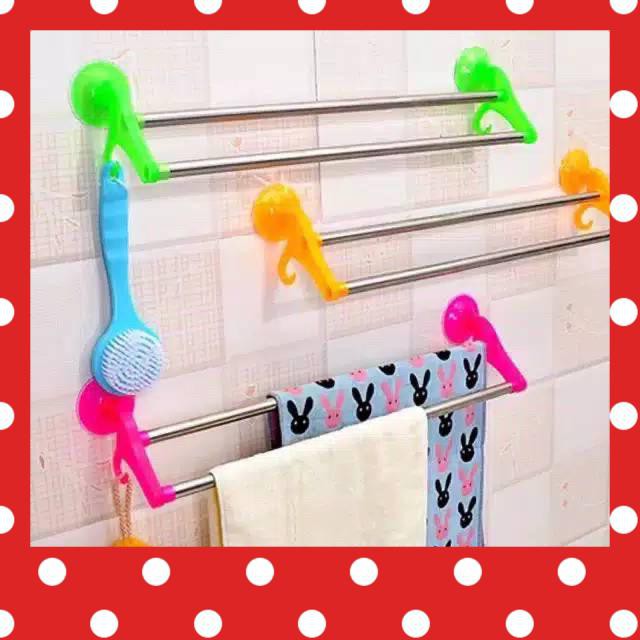 Gantungan Tempat Jemuran Handuk yangTempel Dinding