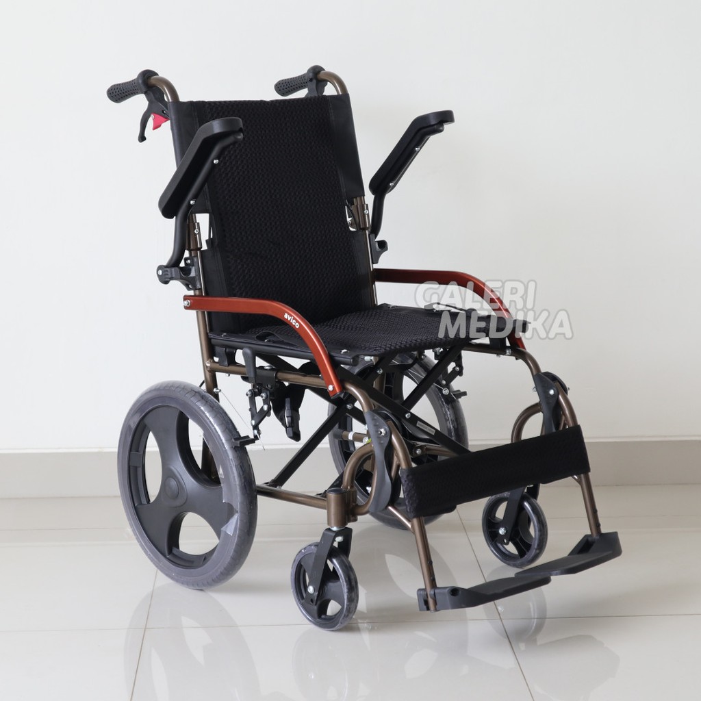 Kursi Roda Aluminium Travel Avico Athena - Aluminium Travel Wheelchair Bisa Lipat (Roda Kecil) 15 Inchi