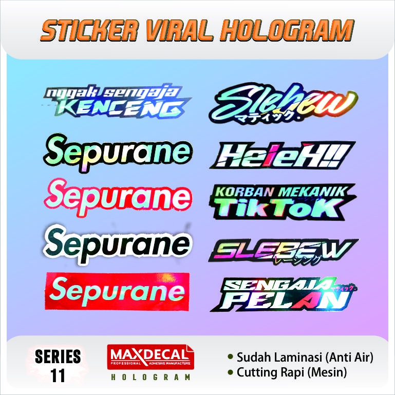 

STICKER TERLARIS SERIES 11 HOLOGRAM | STICKER RACING | STICKER PACK | STICKER SPONSOR | STICKER BALAP STICKER BENGKEL | STICKER HEREX | STICKER TEAM | STICKER KATA KATA | STICKER HITS | STICKER VIRAL | STICKER TERBARU | GROSIR STICKER | STICKER PACK