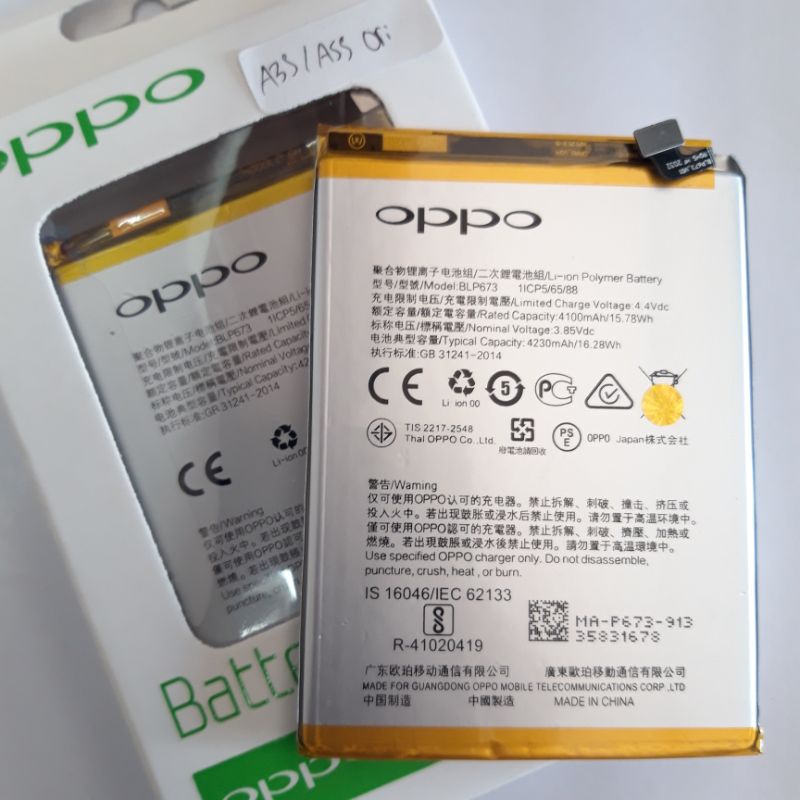 Battery Baterai Oppo A3S A5S A5 A31 2020 BLP673 Kualitas Ori