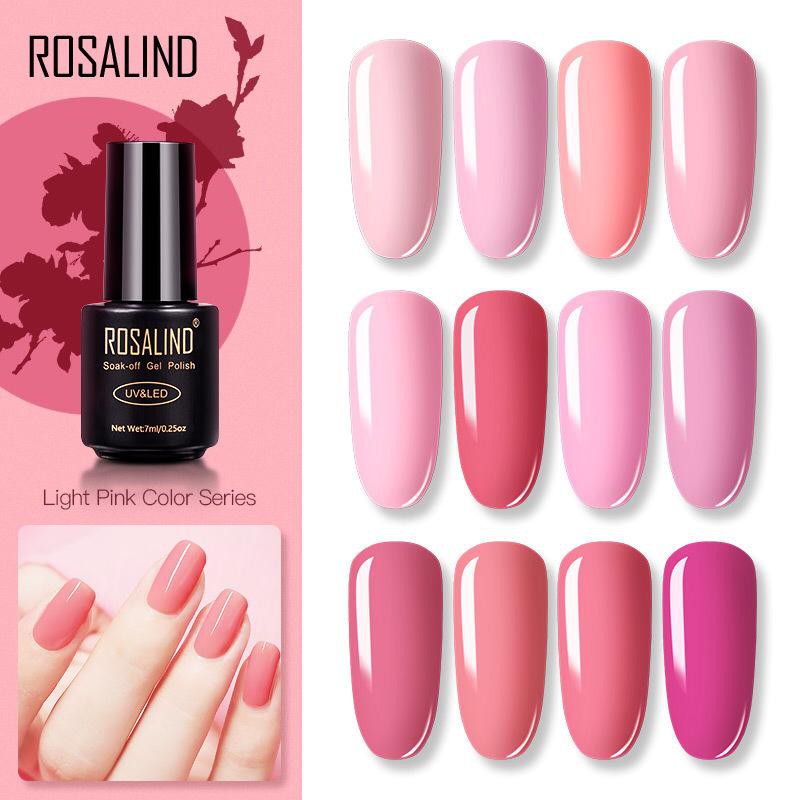 ~AB~ Rosalind LIGHT PINK COLOR SERIES Gel Nail Polish UV LED / Kutek / Cat Kuku