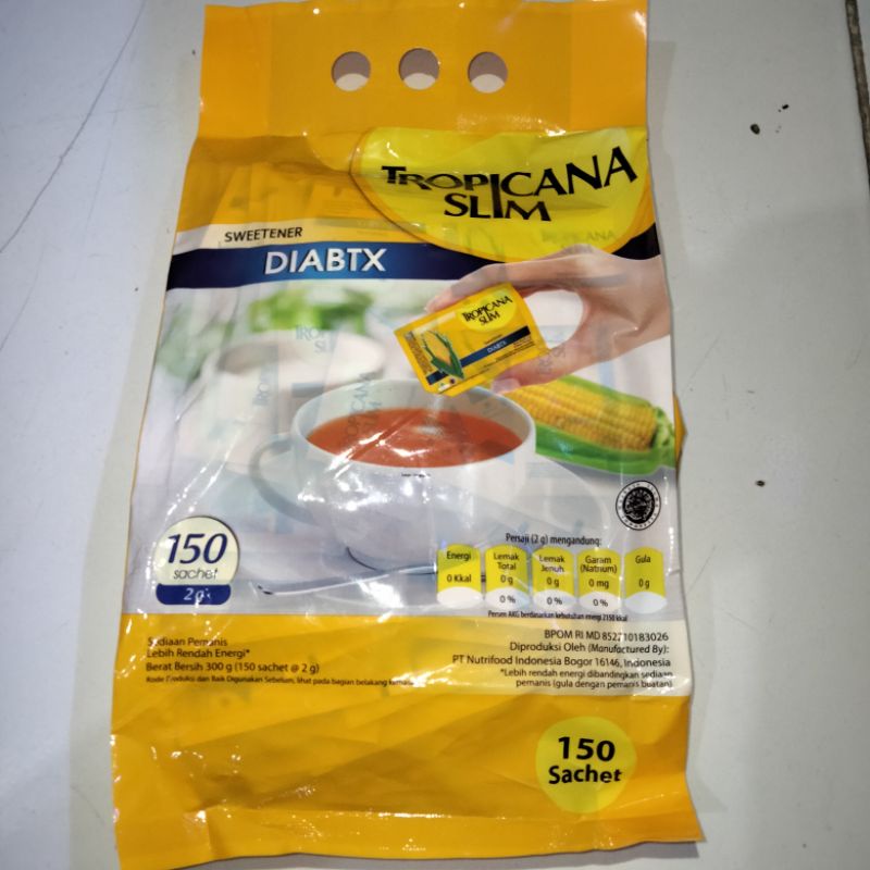 Gula Tropicana Slim DIABTX (isi 150 Sachet)