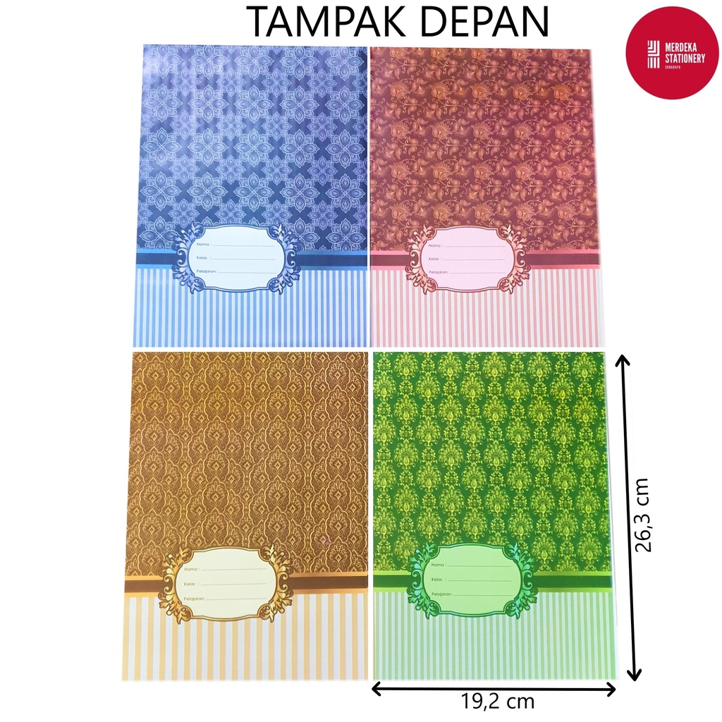 

(10 Lembar)Sampul/Cover/Penutup Buku/Book Felicia Kwarto/Kuarto Batik