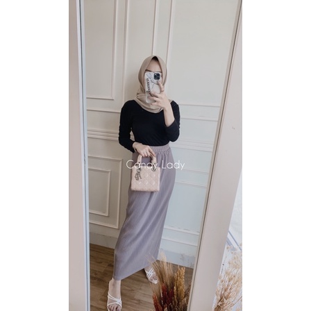 Skirt Plisket Hyget / Rok Plisket Span Polos / Rok Plisket Lidi