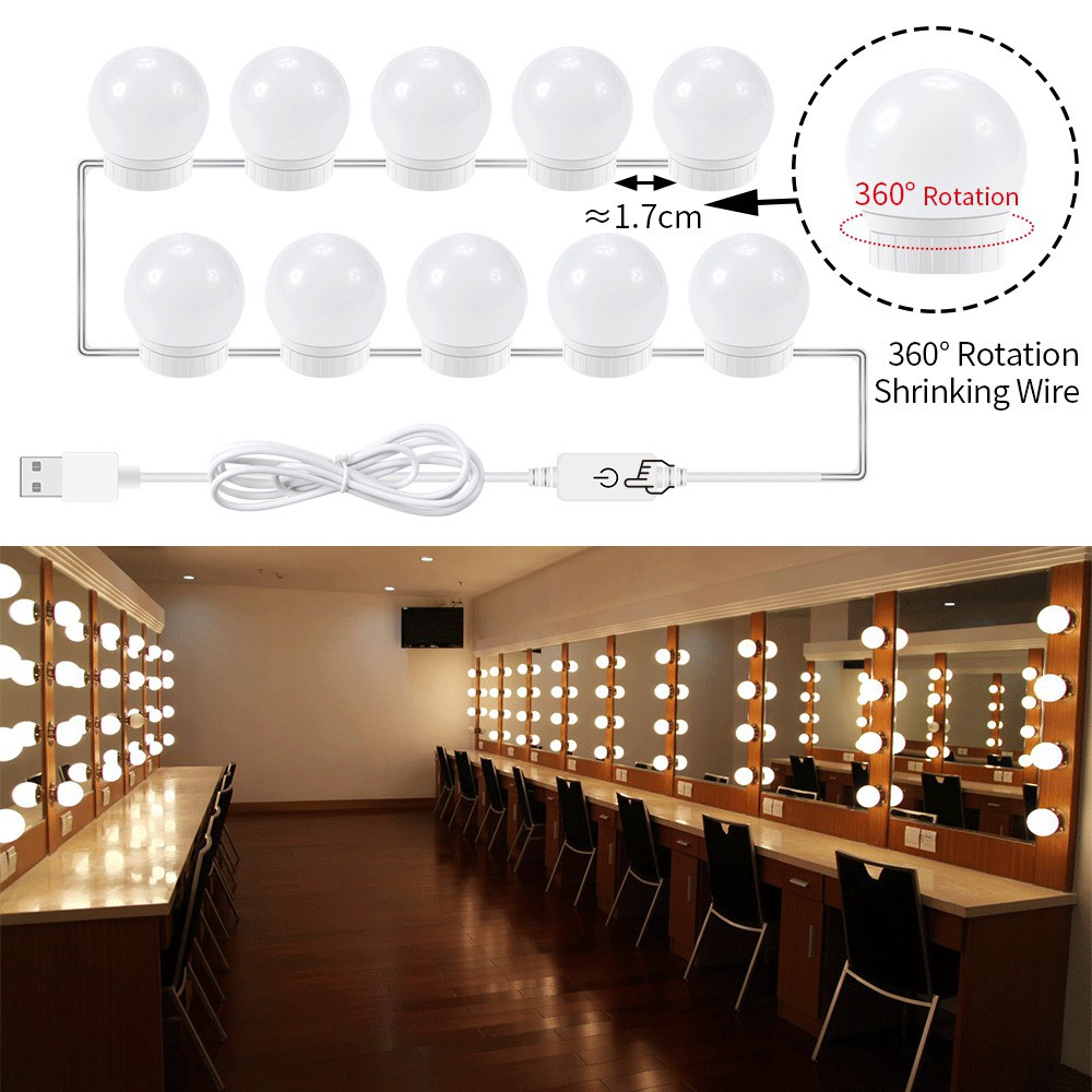 Vanity Mirror Light led / Lampu Kaca Make Up I Mirror Make Up Light / Lampu Penerang Kaca Make Up