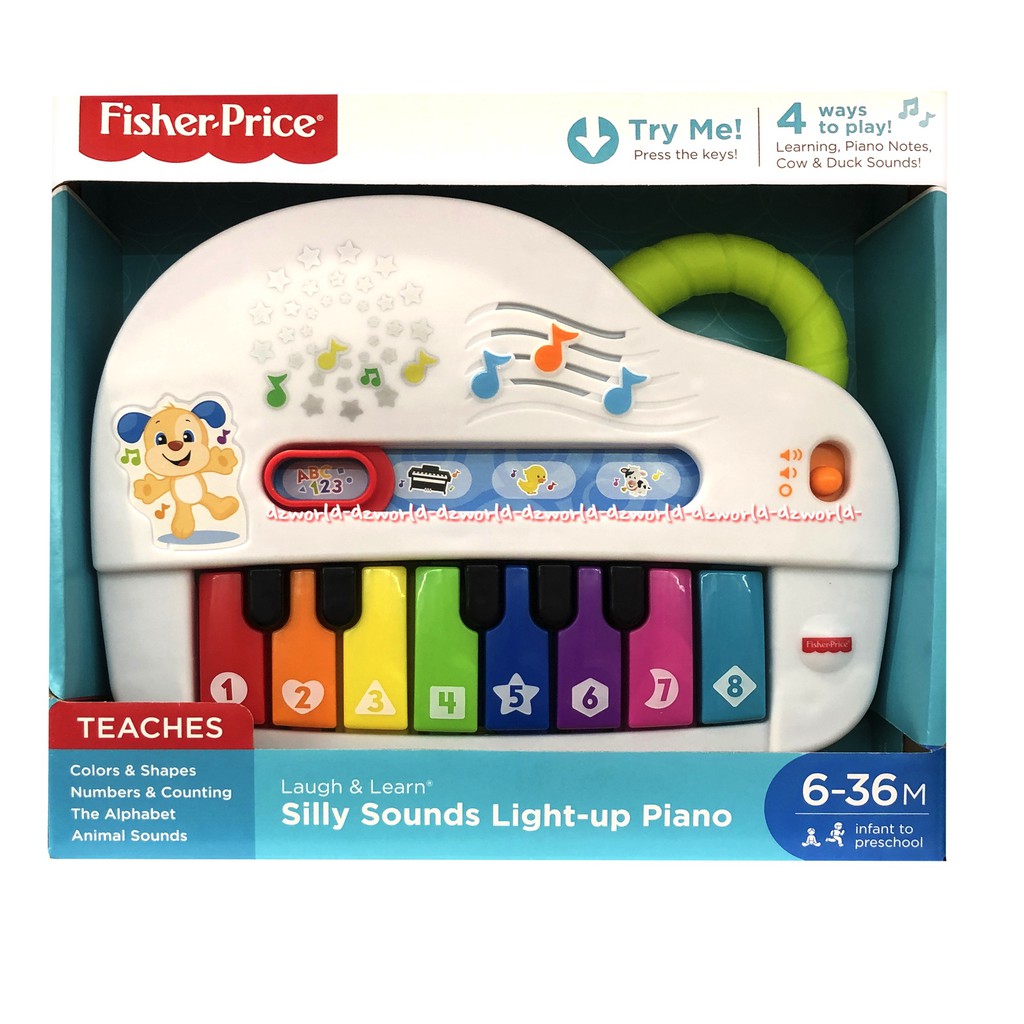 Fisher Price Teachess Sillysound Light up Piano MainanAlat Musik Piano