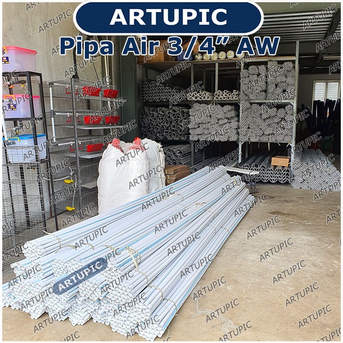 Pipa Pralon Paralon Air 3 per 4 inch PVC AW Putih