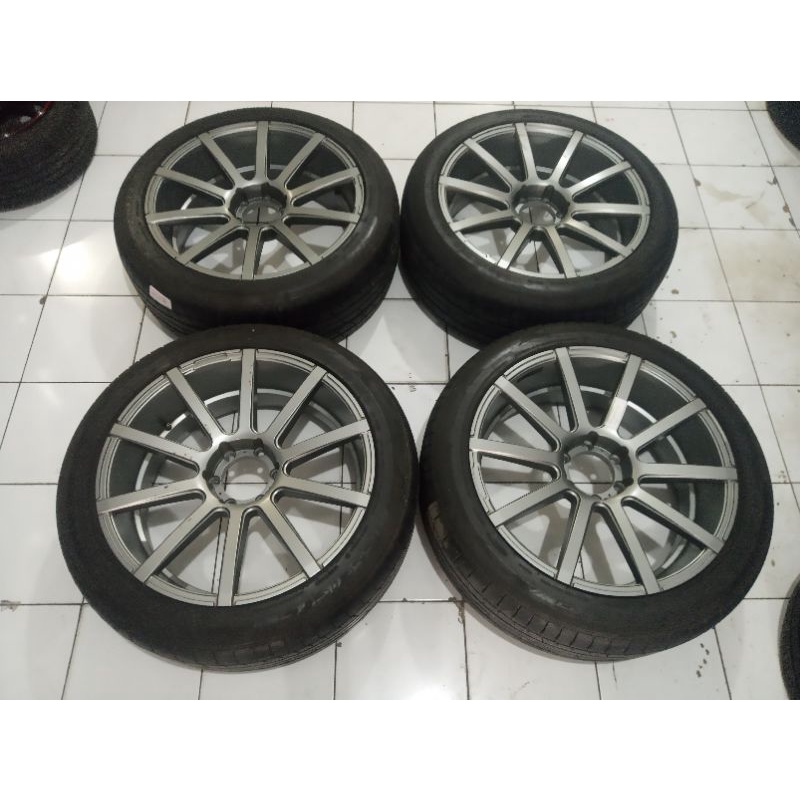 velg mobil ring 22 plus ban ukuran 175 45 ring 22 lubang baut 6x139