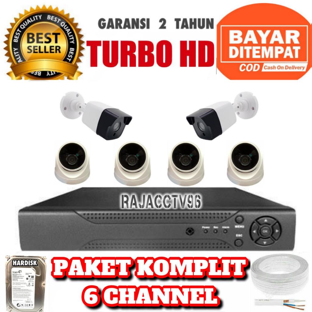 PAKET CCTV 8CHANNEL 6CAMERA 8CHENEL 6KAMERA 5MP 1080P IC SONY TURBO HD KOMPLIT TINGGAL PASANG BOSKU