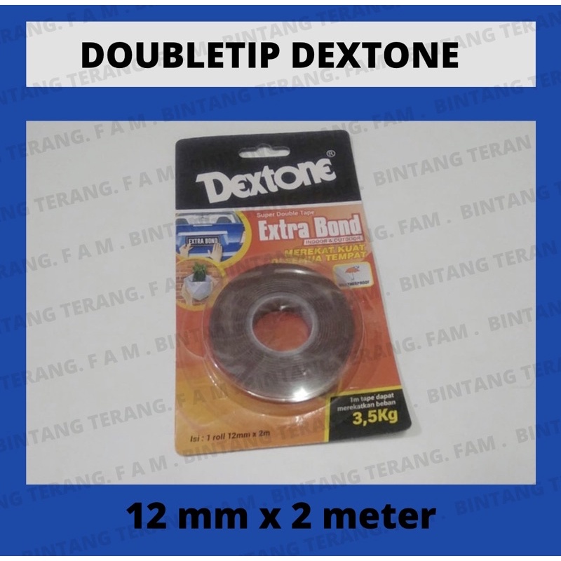

Doubletape transparant anti air dextone dobeltape superkuat 12mmx2m