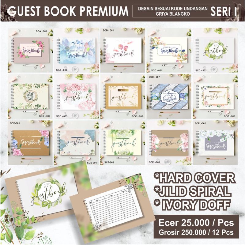 

BUKUTAMU HARDCOVER | BUKUTAMU PERNIKAHAN | GUEST BOOK SERI 1| BUKUTAMU SPIRAL