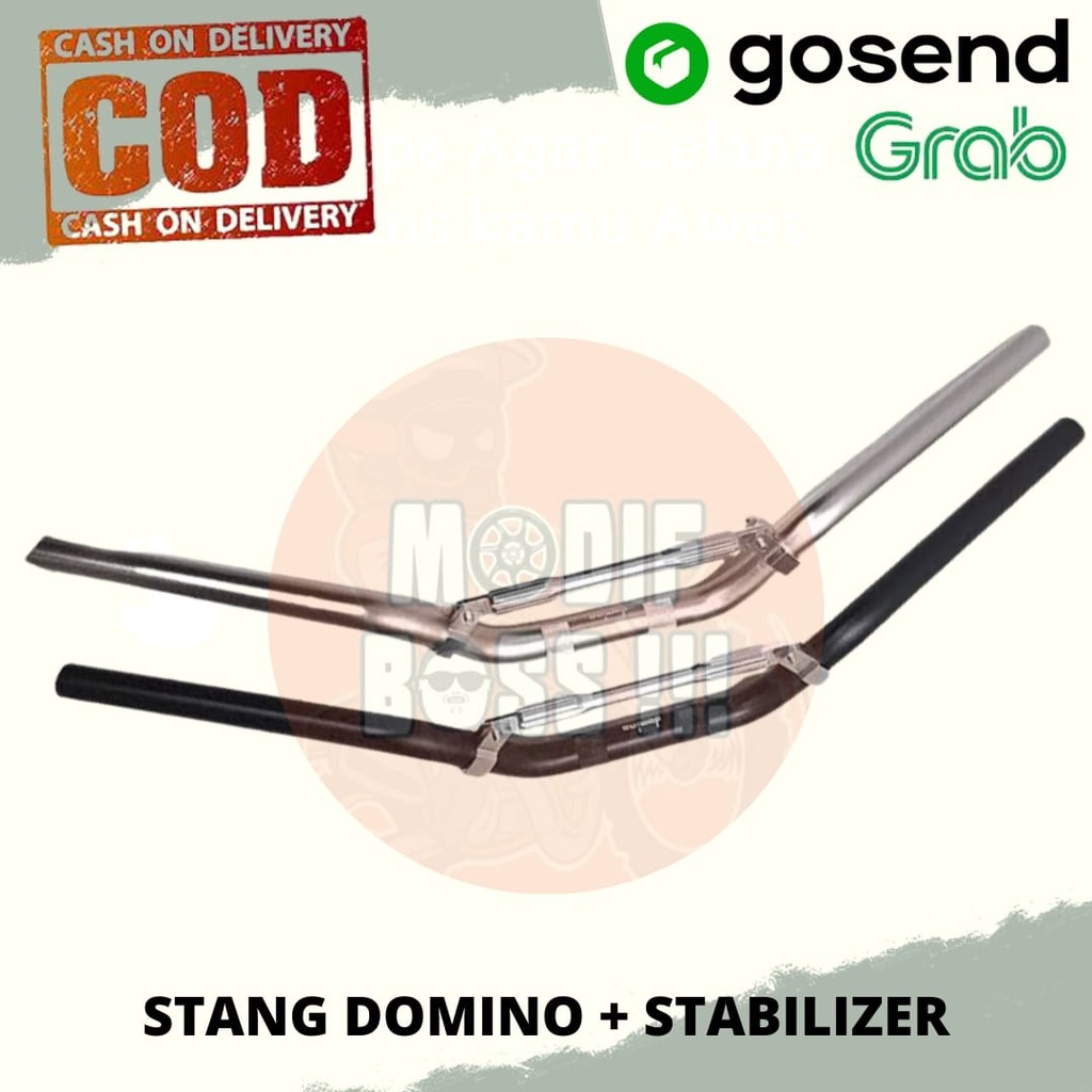 STANG STIR NINJA REPLIKA DAYTONA TIPE LOW DOMINO SET PALANG STIR TEBAL
