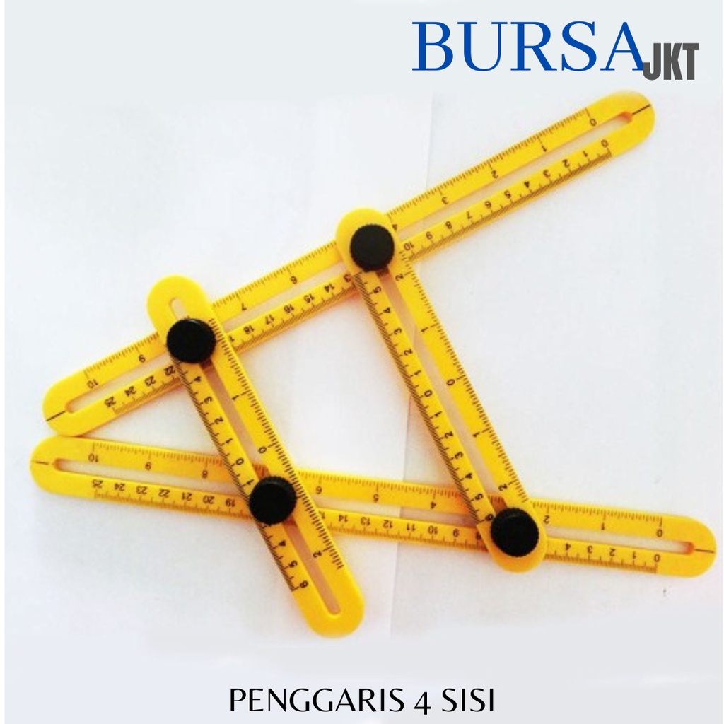 PENGGARIS LIPAT SUDUT 4 SISI FOUR SIDE RULER MULTIFUNGSI ANGLE FOLDING ADJUSTABLE SERBAGUNA