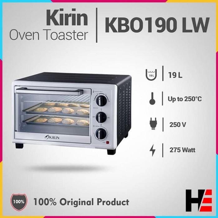 [INSTAN / SAMEDAY] Oven Toaster Listrik KIRIN Low Watt KBO-190LW 19lt