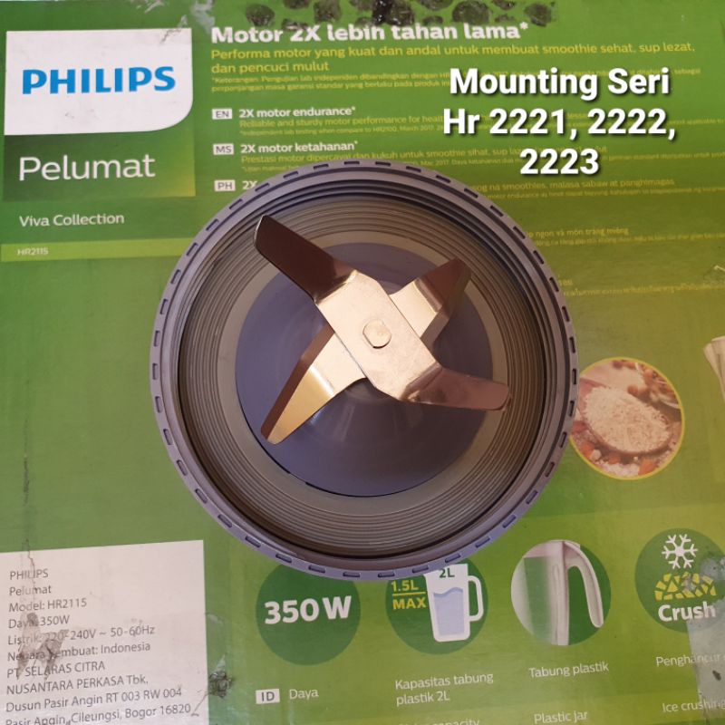 Pisau Blender Philips Hr 2221, 2222,2223 Plastik