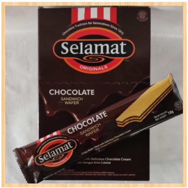 

Wafer-Biskuit- Wafer Selamat Chocolate 20Pcs -Biskuit-Wafer.