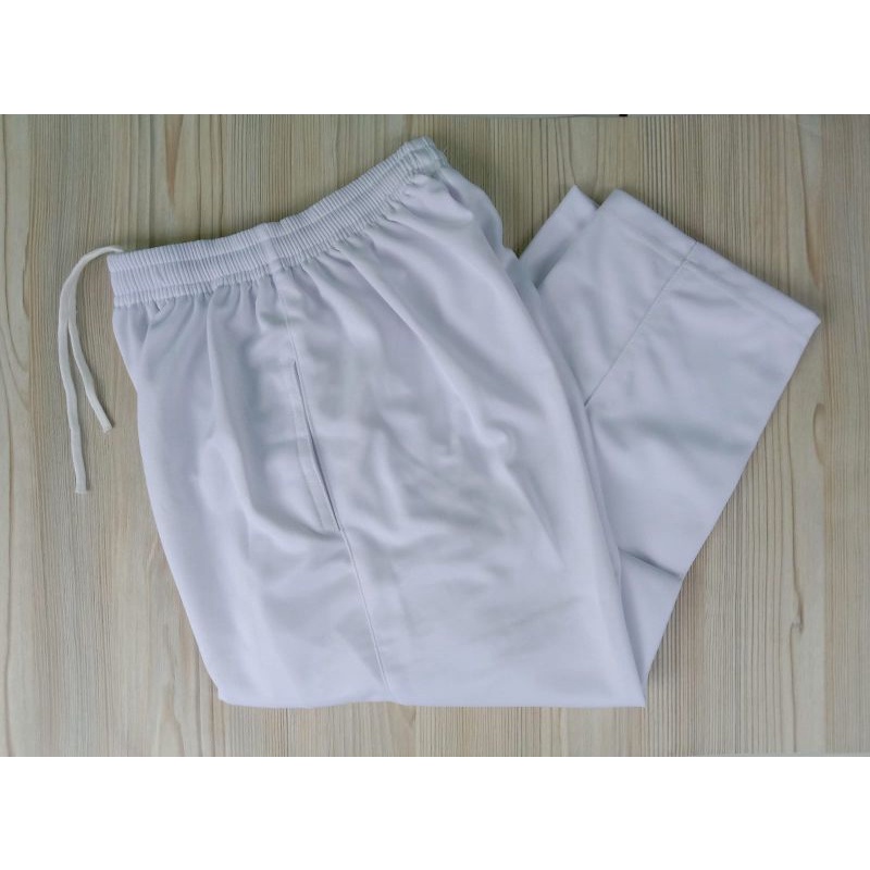 Celana training putih polos pria/wanita-8
