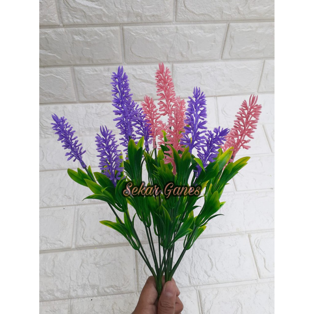 BUNGA HIAS DEKORASI BUNGA BONSAI LAVENDER ARTIFICIAL BUNGA DAUN IMITASI/PALSU